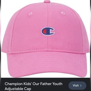 Champion Youth Girls Adjustable Ball Cap One Size Fits Most Pink NWT